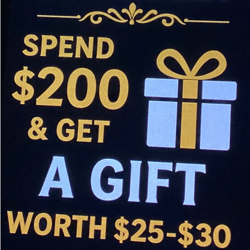Black and Gold Promotional Sign